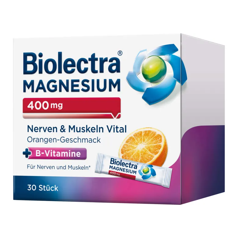 Biolectra Magnesium 400 mg Sticks Nerven & Muskeln Vital, 30 St