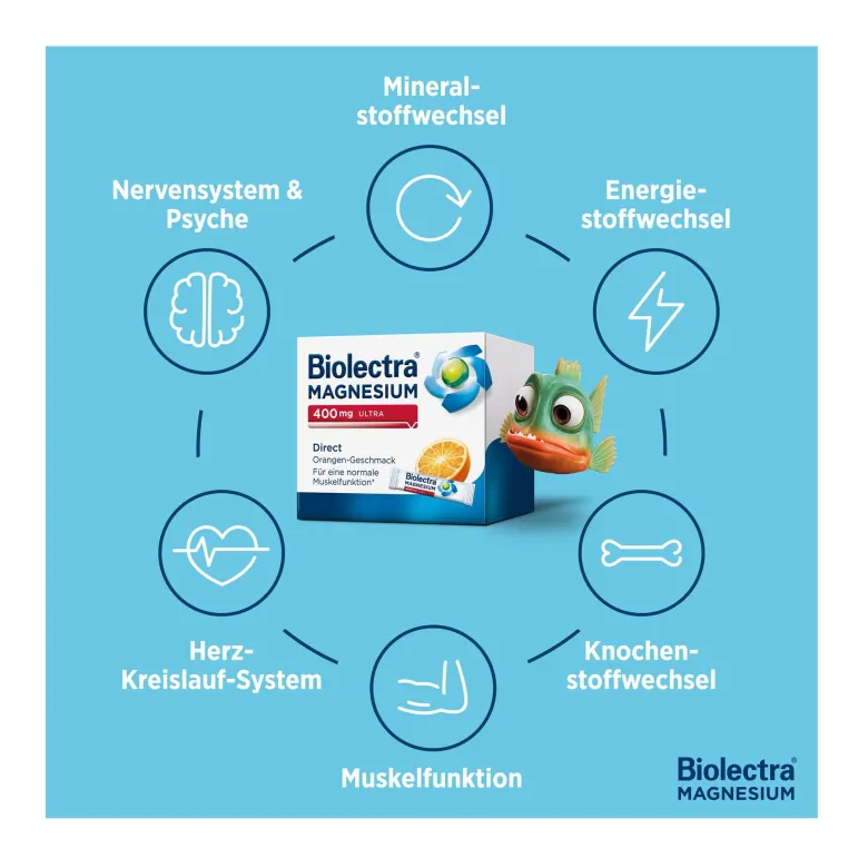 Biolectra Magnesium 400 mg Ultra Direct Sticks Orange, 60 St