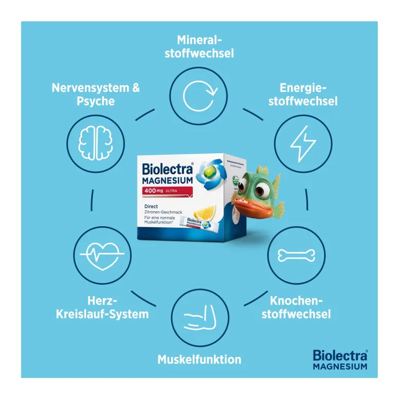 Biolectra Magnesium 400 mg Ultra Direct Sticks Zitrone, 40 St
