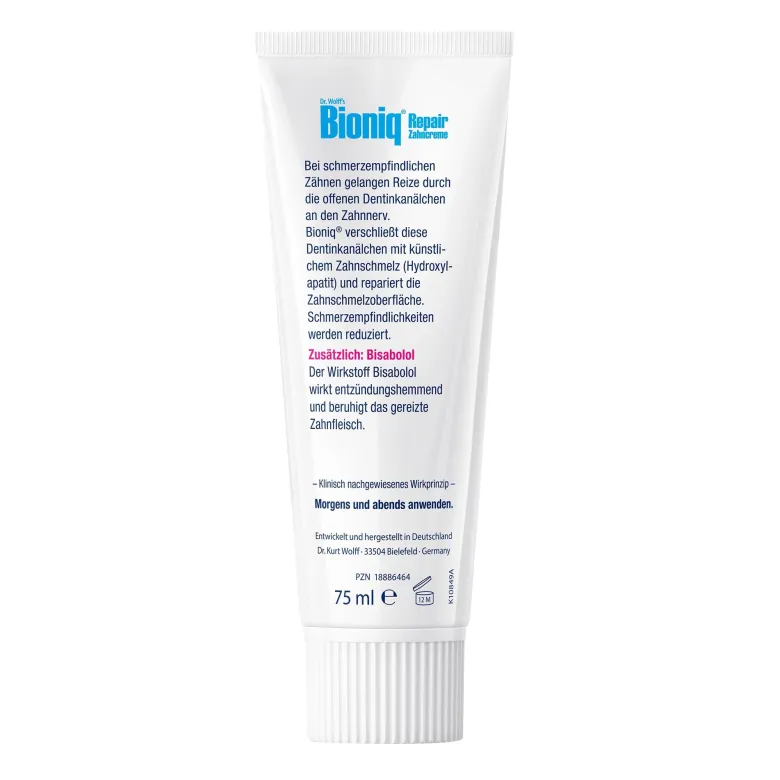 Bioniq Repair Zahncreme sensitiv akut, 75 ml