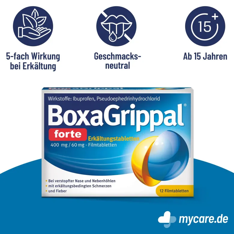 BoxaGrippal forte Erkältungstabletten 400 mg/60 mg, 12 St