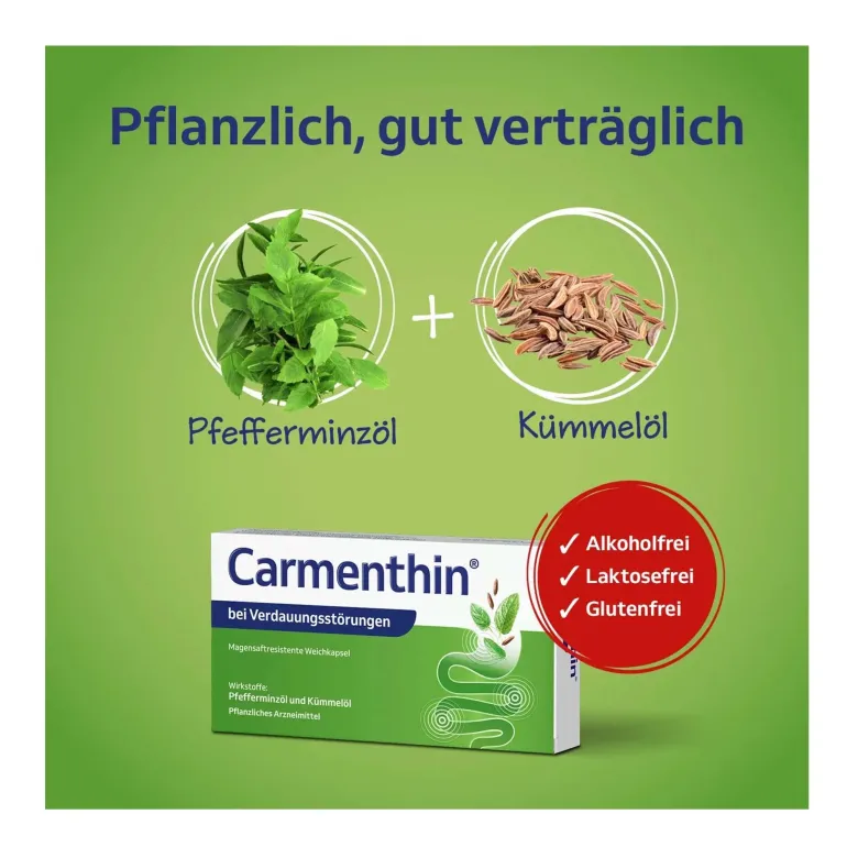 Carmenthin Weichkapseln bei Verdauungsstörungen, 84 St