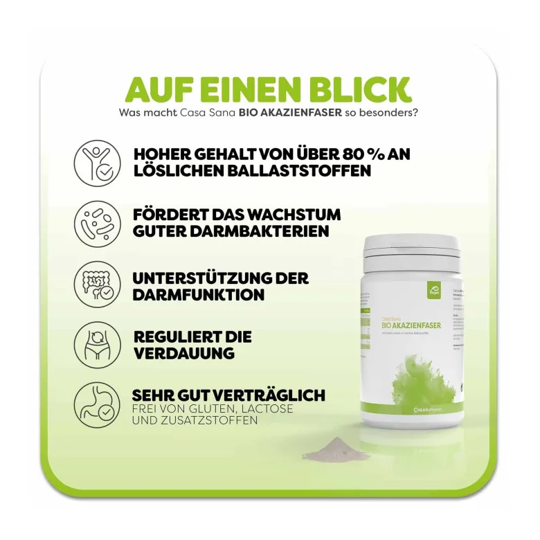 Casa Sana Bio Akazienfaser Pulver, 110 g