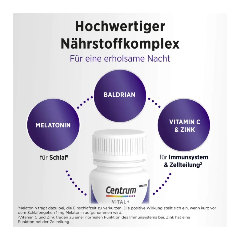 Centrum Vital+ Schlaf & Immunsystem Tabletten, 30 St