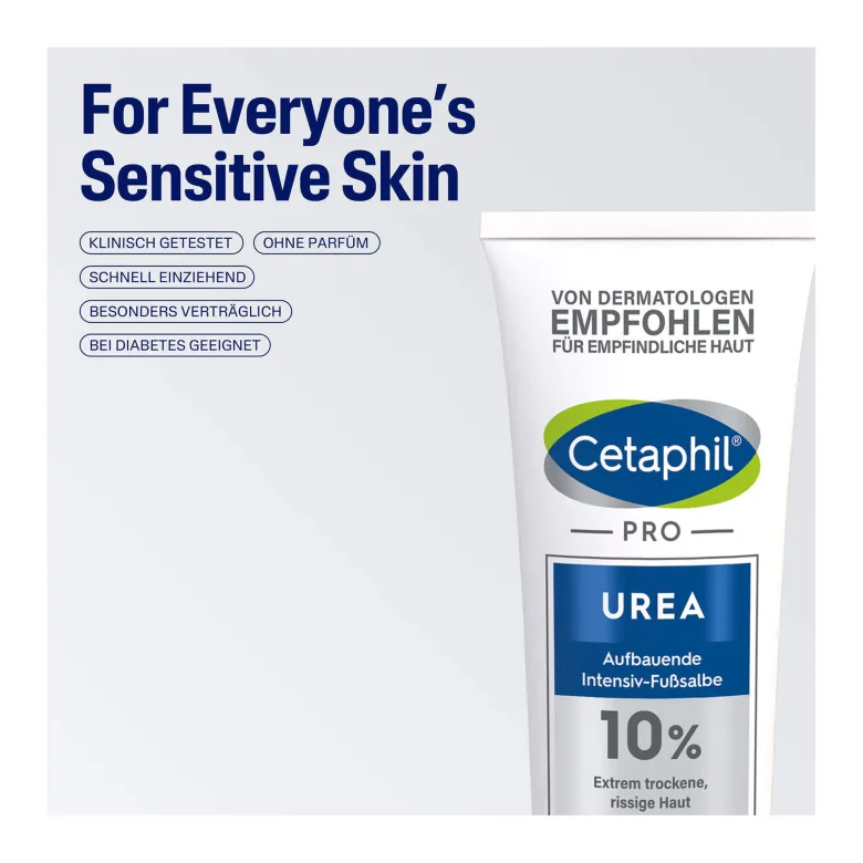 Cetaphil PRO Urea 10% Aufbauende Intensiv-Fußsalbe, 100 g
