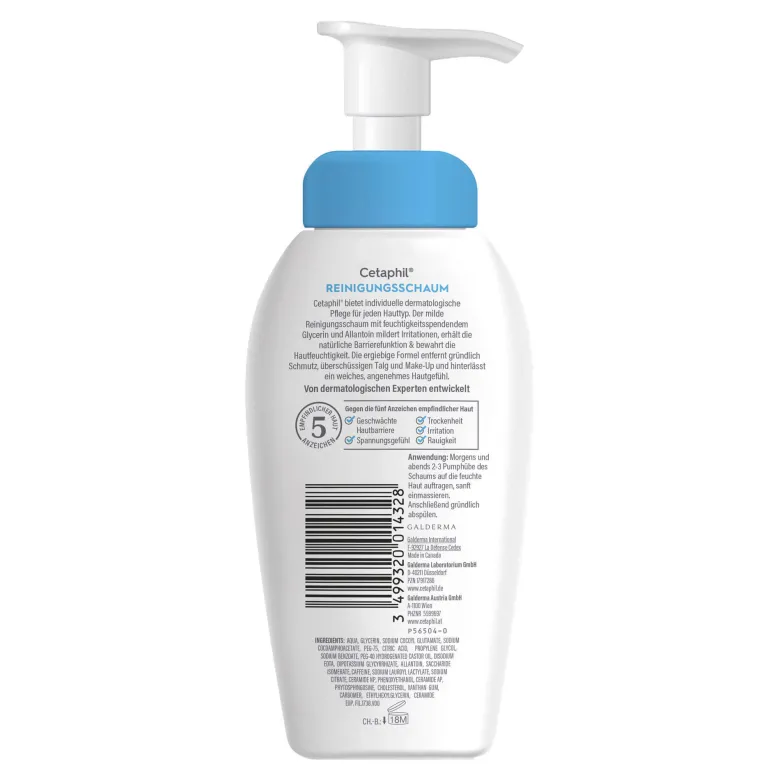 Cetaphil Reinigungsschaum für trockene, empfindliche Haut, 200 ml