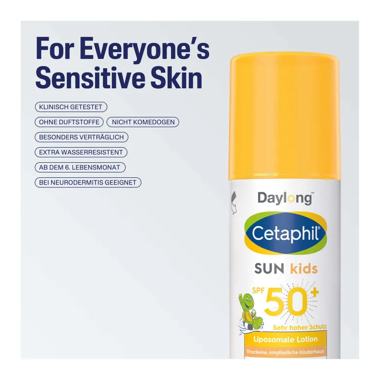 Cetaphil SUN Kids Liposomale Lotion SPF 50+ Sonnenschutz, 150 ml