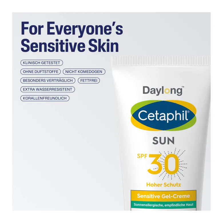 Cetaphil SUN Sensitive Gel-Creme SPF 30 Sonnenschutz, 200 ml