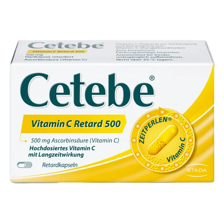Cetebe Vitamin C Retard 500 Retardkapseln, 180 St