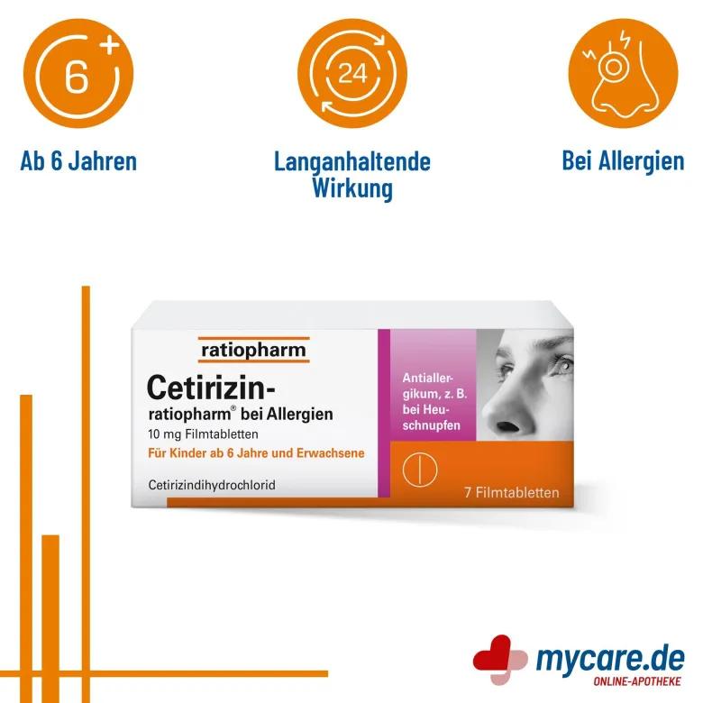 Cetirizin ratiopharm bei Allergien, 7 St