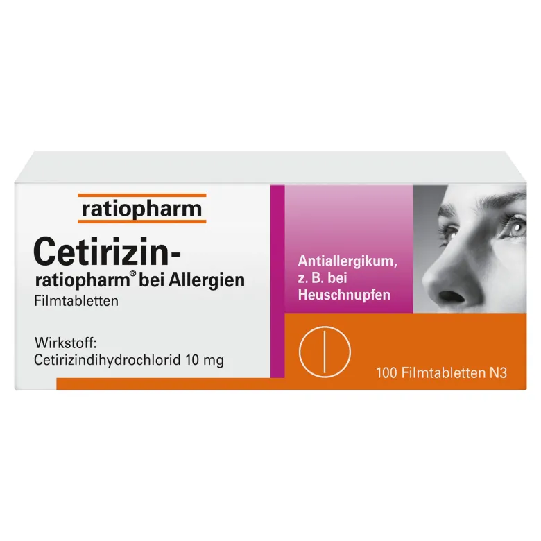 Cetirizin ratiopharm bei Allergien, 100 St