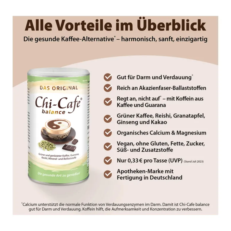 Chi-Cafe balance Wellness Kaffee Akazienfaser Mineralstoffe, 180 g