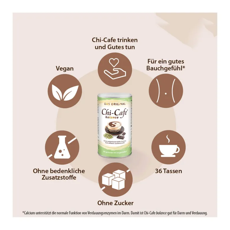 Chi-Cafe balance Wellness Kaffee Akazienfaser Mineralstoffe, 180 g