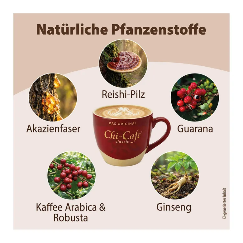 Chi-Cafe classic Wellness Kaffee mit Akazienfaser Guarana, 400 g
