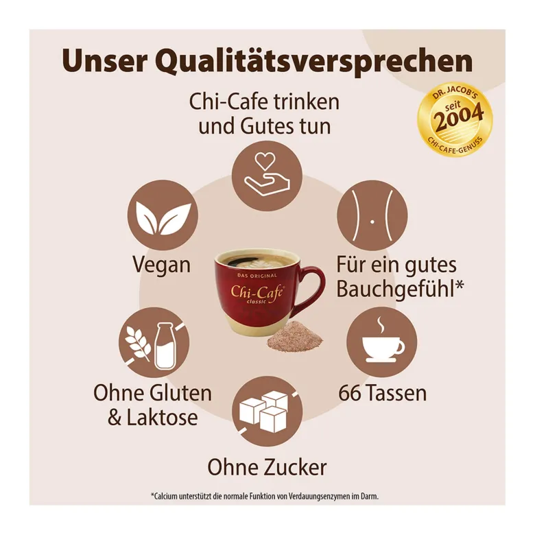 Chi-Cafe classic Wellness Kaffee mit Akazienfaser Guarana, 400 g