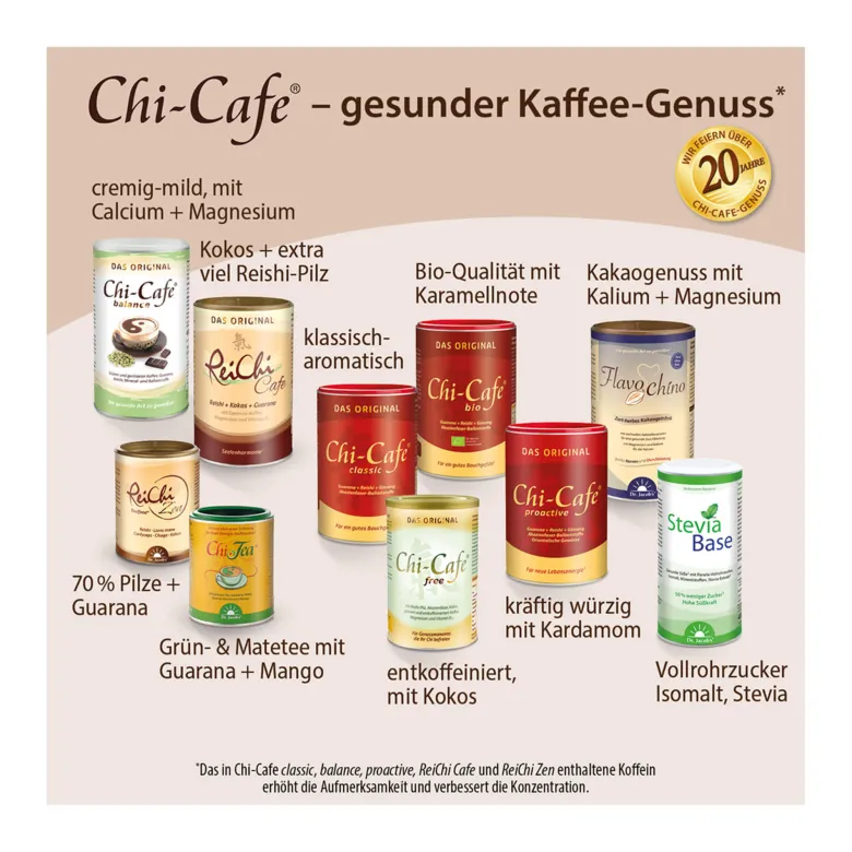 Chi-Cafe classic Wellness Kaffee mit Akazienfaser Guarana, 400 g