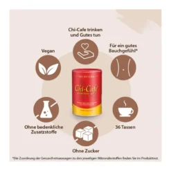 Chi-Cafe proactive Kaffee mit Akazienfaser Guarana Reishi, 180 g