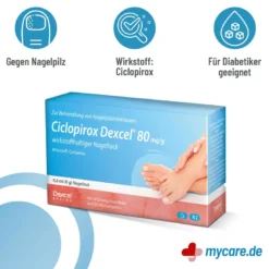 Ciclopirox Dexcel 80 mg/g wirkstoffhaltiger Nagellack, 6.6 ml