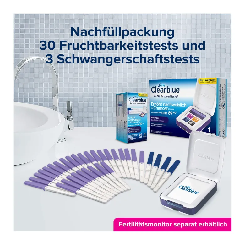 Clearblue Fertilitätsmonitor Teststäbchen, 33 St