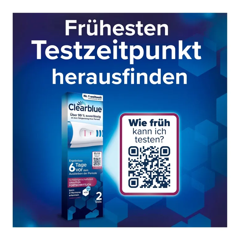 Clearblue Schwangerschaft Ultra Frühtest Fortschrittlich, 2 St