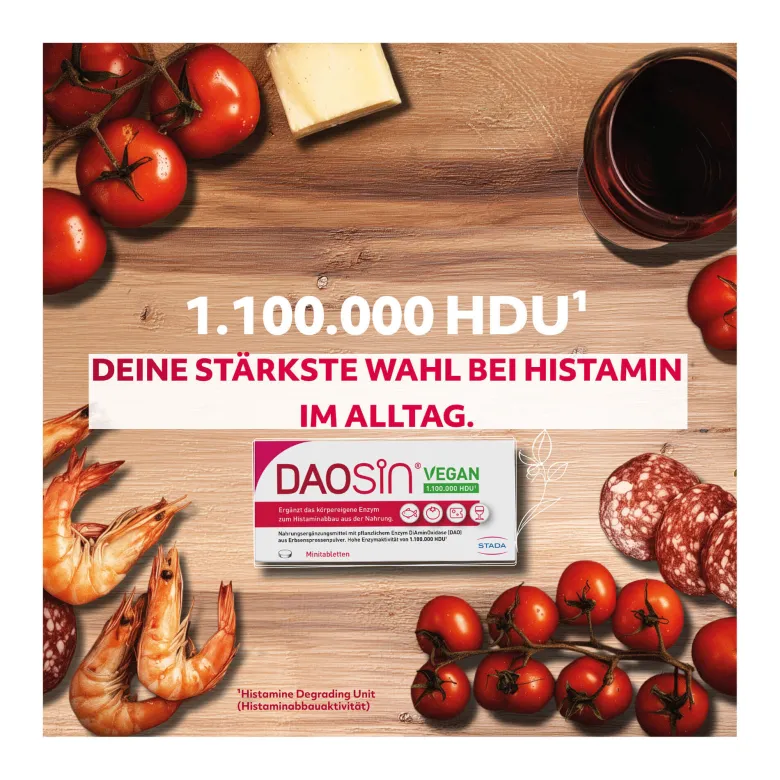 Daosin Vegan Tabletten bei Histaminunverträglichkeit, 10 St