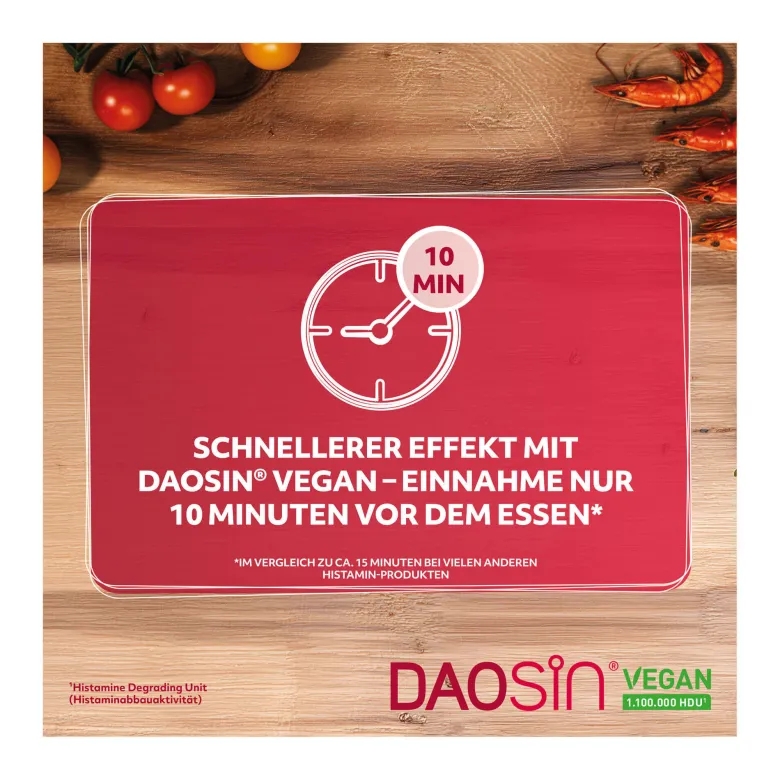 Daosin Vegan Tabletten bei Histaminunverträglichkeit, 10 St