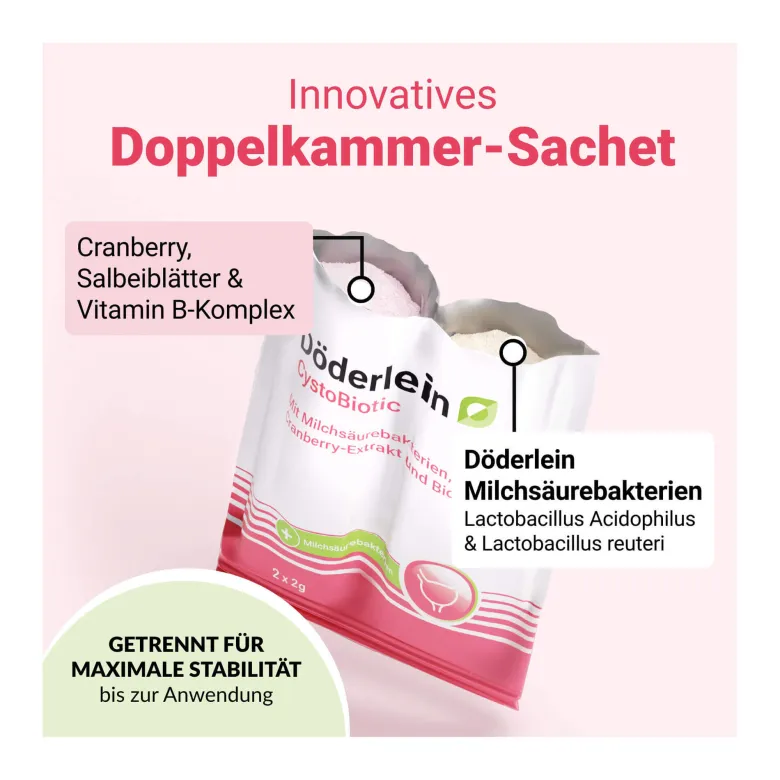 Döderlein CystoBiotic Milchsäurebakterien+Cranberry Pulver, 10X4 g