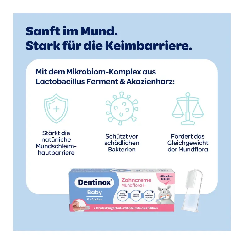 Dentinox Zahncreme Mundflora+ Baby, 30 ml