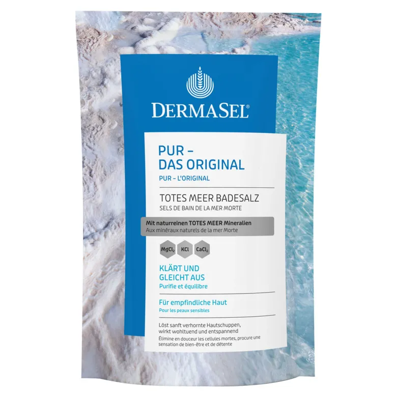 DermaSel Totes Meer Badesalz Pur, 500 g