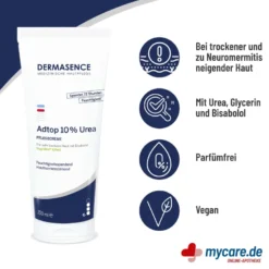 Dermasence Adtop 10% Urea Pflegecreme, 200 ml