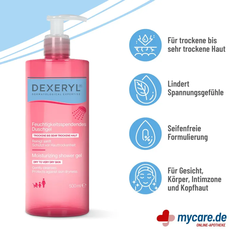 Dexeryl Feuchtigkeitsspendendes Duschgel, 500 ml
