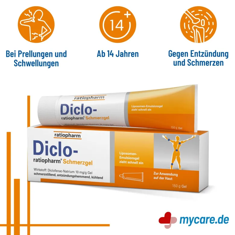 Diclo ratiopharm Schmerzgel - bei Schmerzen, 150 g