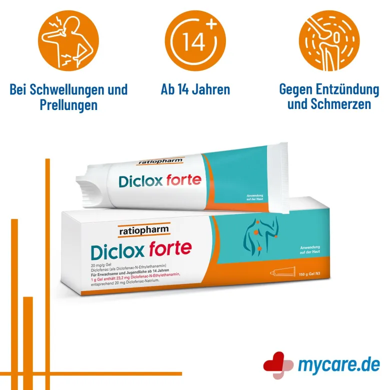 Diclox forte - Schmerzgel 2 %, mit Diclofenac, 150 g
