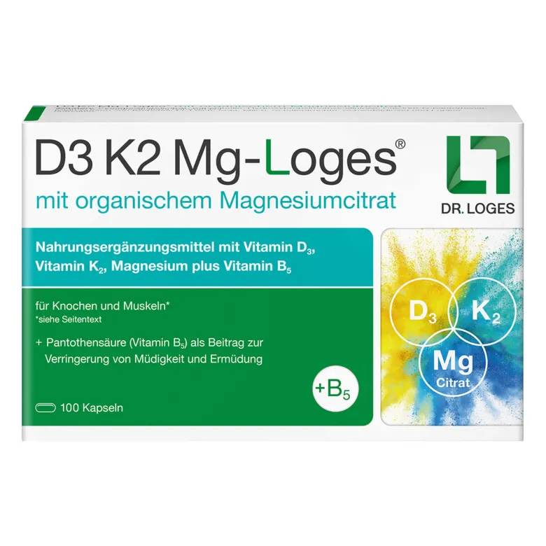 D3 K2 Mg-Loges Kapseln, 100 St