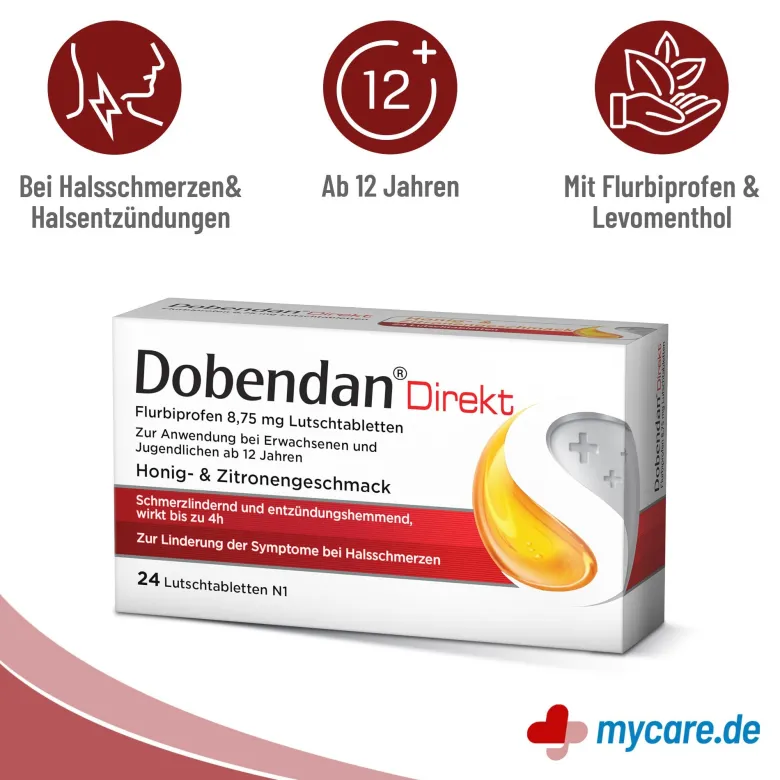 Dobendan Direkt Flurbiprofen 8,75 mg Lutschtabletten, 24 St