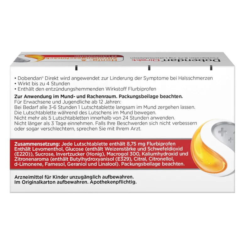 Dobendan Direkt Flurbiprofen 8,75 mg Lutschtabletten, 24 St