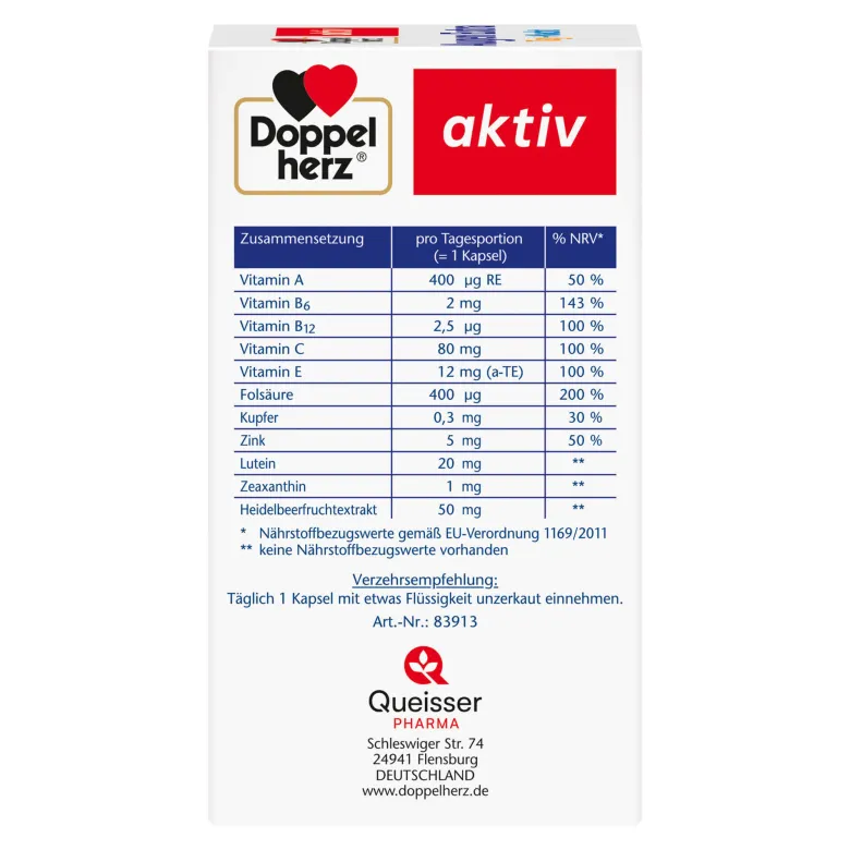 Doppelherz aktiv Augen Extra Tag+Nacht Kapseln, 90 St