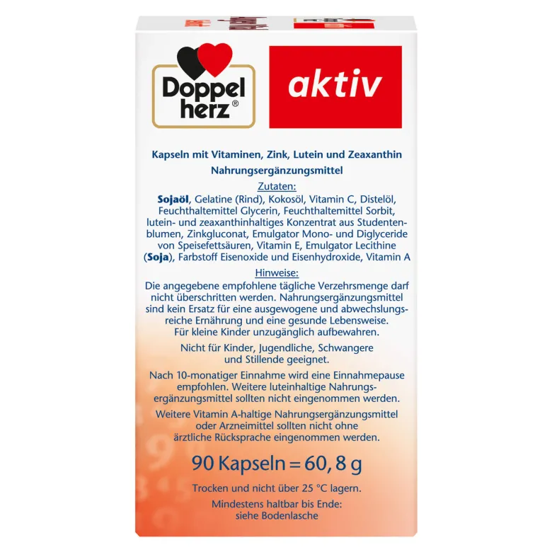 Doppelherz aktiv Augen Vital Sehkraft Kapseln, 90 St