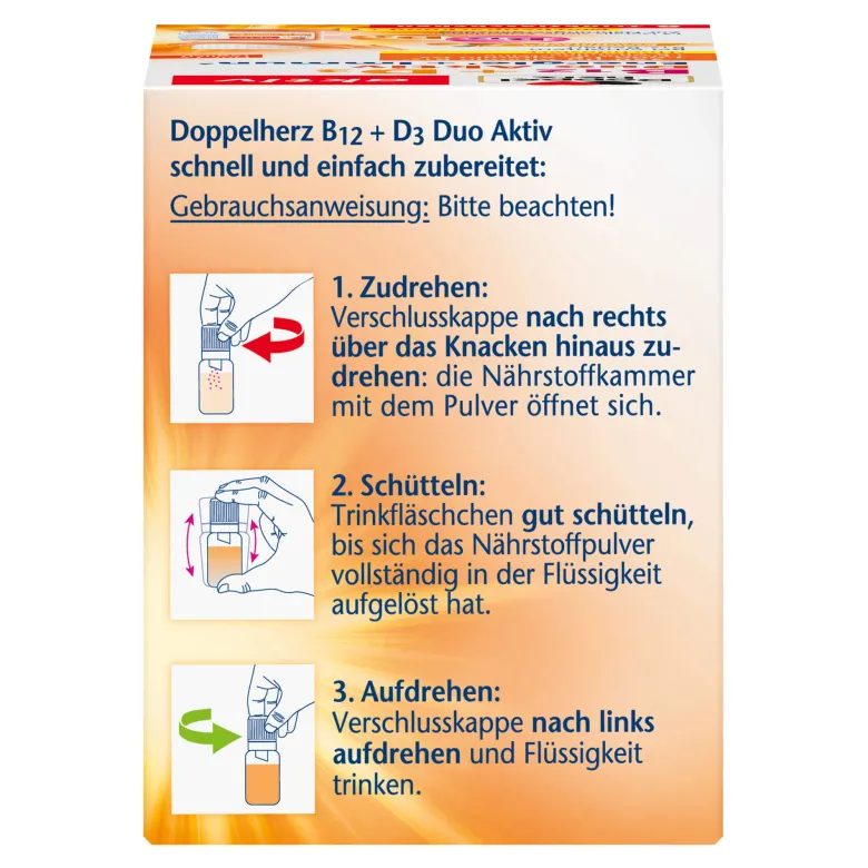 Doppelherz aktiv B12+D3 Duo Aktiv Trinkampullen, 8 St