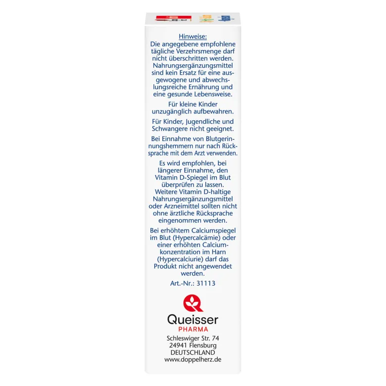 Doppelherz aktiv D3+K2+Calcium+Magnesium Tabletten, 30 St