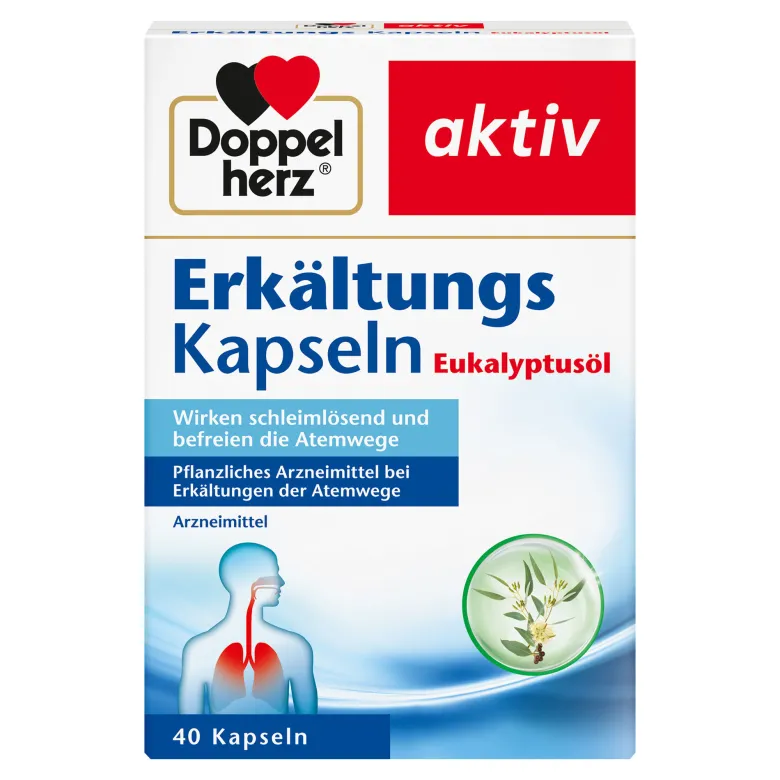 Doppelherz aktiv Erkältungskapseln Eukalyptusöl, 40 St