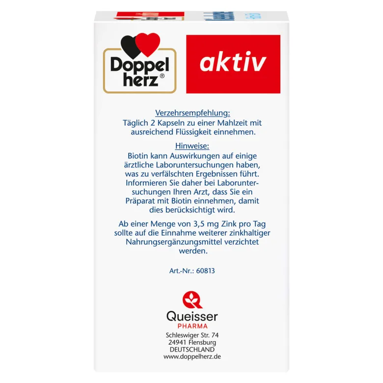 Doppelherz aktiv Kieselerde+Biotin+Zink Kapseln, 60 St