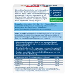 Doppelherz aktiv Magnesium+B6+B12+Folsäure 400 DIRECT, 24 g