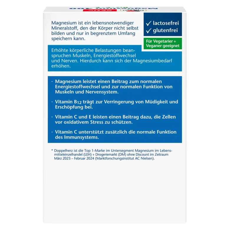 Doppelherz aktiv Magnesium 400+B12+C+E Tabletten, 30 St