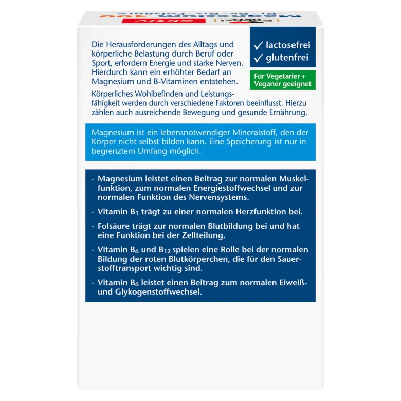 Doppelherz aktiv Magnesium 400+B1+B6+B12 Folsäure, 60 St