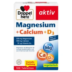 Doppelherz aktiv Magnesium + Calcium + D3 Tabletten, 100 St