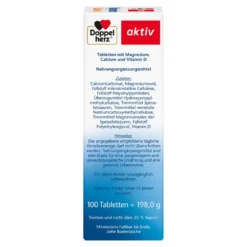 Doppelherz aktiv Magnesium + Calcium + D3 Tabletten, 100 St