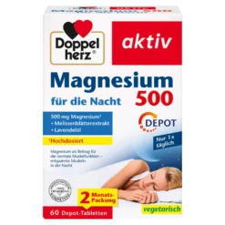 Doppelherz aktiv Magnesium 500 für die Nacht Tabletten, 60 St