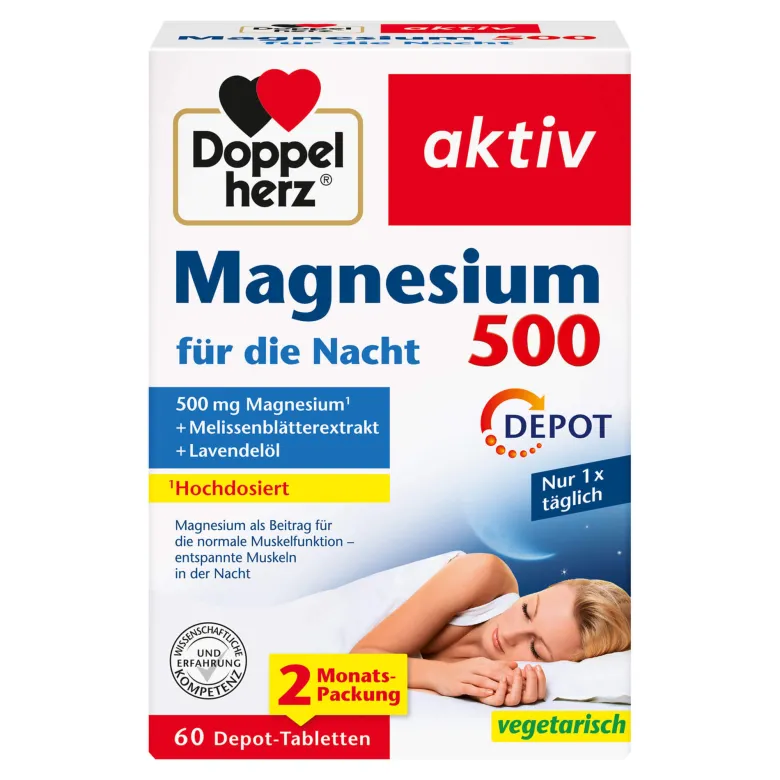 Doppelherz aktiv Magnesium 500 für die Nacht Tabletten, 60 St