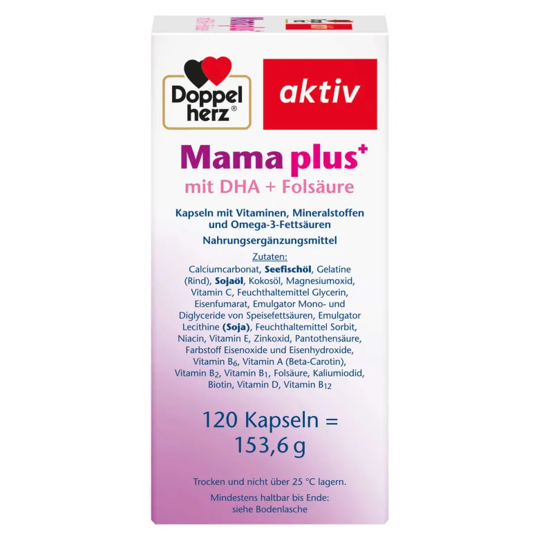 Doppelherz aktiv Mama plus+ mit DHA und Folsäure Kapseln, 120 St
